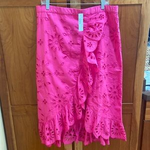 J Crew Eyelet Midi skirt - XL Tall